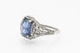 Bague 49 Art déco - Bague en platine avec saphir coussin et diamants 58 Facettes 11300