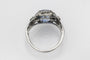 Bague 49 Art déco - Bague en platine avec saphir coussin et diamants 58 Facettes 11300