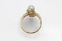 Bague 55 Bague Toi et Moi en or jaune et blanc 14 carats, diamants et perle 58 Facettes 11540