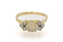 Bague 56 Bague vintage en or jaune avec opale et diamants 58 Facettes 11577