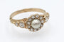 Bague 52 Bague marguerite en or jaune 14 carats, perle et diamants 58 Facettes 11481