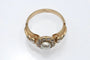 Bague 52 Bague marguerite en or jaune 14 carats, perle et diamants 58 Facettes 11481
