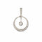 Pendentif Pendentif Art déco rond en or blanc 18 carats et diamants 58 Facettes 24-323