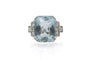 Bague 49 Art déco - Bague en platine, aigue-marine et diamants 58 Facettes 11462