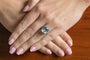 Bague 49 Art déco - Bague en platine, aigue-marine et diamants 58 Facettes 11462