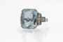 Bague 49 Art déco - Bague en platine, aigue-marine et diamants 58 Facettes 11462