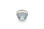 Bague 49 Art déco - Bague en platine, aigue-marine et diamants 58 Facettes 11462