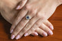 Bague 52 Bague ancienne en or blanc avec saphir et diamants 58 Facettes 11482