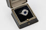 Bague 52 Bague ancienne en or blanc avec saphir et diamants 58 Facettes 11482