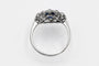 Bague 52 Bague ancienne en or blanc avec saphir et diamants 58 Facettes 11482