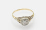 Bague 56 Bague solitaire ancienne en or 18 carats et diamant 0,75 ct 58 Facettes 11153