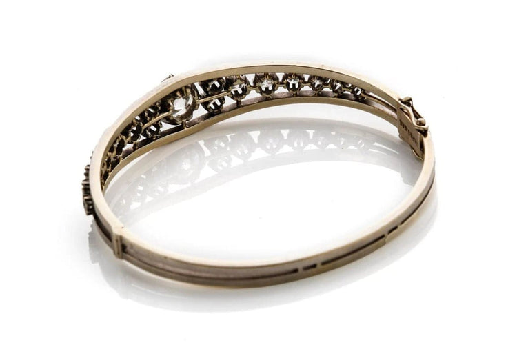 Bracelet Bracelet ancien en or blanc 14 carats et diamants 5,07 ct 58 Facettes 10385
