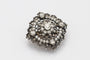 Broche Broche antique en or jaune et argent avec diamants taille ancienne 58 Facettes 10359