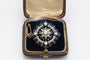 Broche Broche antique en or jaune et argent avec diamants taille ancienne 58 Facettes 10359