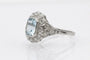 Bague Bague géométrique en platine 950 avec aigue-marine et diamants 58 Facettes 11701