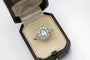 Bague Bague géométrique en platine 950 avec aigue-marine et diamants 58 Facettes 11701