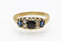 Bague Bague ancienne en or jaune 18 carats avec saphirs et diamants 58 Facettes 11559