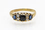 Bague Bague ancienne en or jaune 18 carats avec saphirs et diamants 58 Facettes 11559
