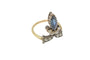 Bague 47 Bague diadème antique saphir et diamants en or jaune 14 carats 58 Facettes 11720