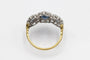 Bague 54 Bague en or blanc et jaune 18 carats avec saphirs et diamants 58 Facettes 11722