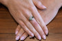Bague 56 Art déco - Bague en or blanc et platine avec diamants et tourmalines 58 Facettes 11616