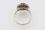 Bague 55 Bague vintage en or blanc 14 carats avec grenats et diamants 58 Facettes 11565