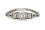 Bracelet Bracelet Art déco en or blanc 14 carats avec diamants et saphirs synthétiques 58 Facettes 11767