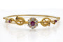 Bracelet Bracelet ancien motif phénix en or jaune 14 carats, rubis et diamants 58 Facettes 11397