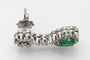 Boucles d'oreilles Boucles d’oreilles pendantes en or blanc 14 carats, émeraudes et diamants 58 Facettes 11569