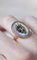 Bague 55 Bague micro-mosaïque bouquet de fleurs en or jaune 58 Facettes