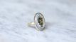 Bague 55 Bague micro-mosaïque bouquet de fleurs en or jaune 58 Facettes