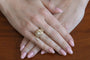 Bague 57 Bague chevalière femme en or jaune 18 carats et diamants 3,15 ct 58 Facettes PLT5