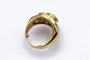 Bague 57 Bague chevalière femme en or jaune 18 carats et diamants 3,15 ct 58 Facettes PLT5