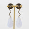 Boucles d'oreilles Boucles d’oreilles en or jaune 750, nacre, calcédoine et rubis 58 Facettes