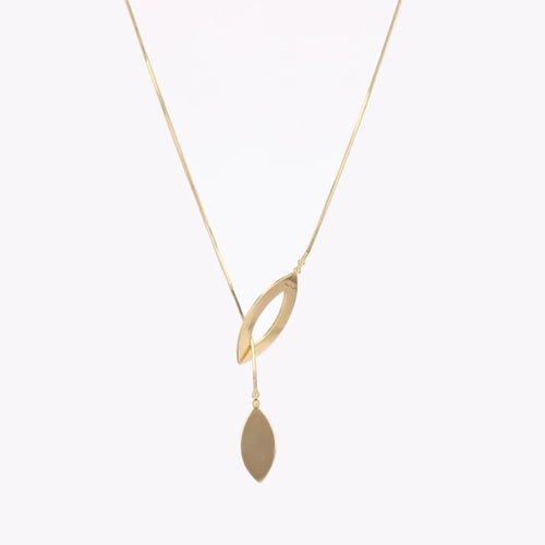 Collier Collier asymétrique contemporain en or jaune 18 carats 58 Facettes CVCO33