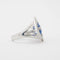 Bague 54 Bague saphir et diamants en or blanc 750 58 Facettes