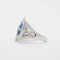 Bague 54 Bague saphir et diamants en or blanc 750 58 Facettes