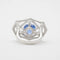 Bague 54 Bague saphir et diamants en or blanc 750 58 Facettes