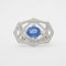Bague 54 Bague saphir et diamants en or blanc 750 58 Facettes
