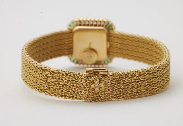Montre Vacheron Constantin - Montre en or jaune sertie de diamants et émeraudes 58 Facettes