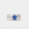 Bague 53 Bague saphir et diamants en or blanc 18 carats 58 Facettes