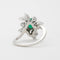 Bague 52 Bague émeraude et diamants en or blanc 750 58 Facettes