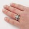 Bague 54 Bague vintage en or blanc 750 avec diamant 1,26 ct et saphir 0,80 ct 58 Facettes