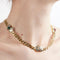 Collier Collier diamants, rubis et émeraude en or jaune 750/1000 58 Facettes