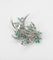 Broche Broche en or blanc 750 avec émeraudes et diamants 58 Facettes