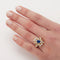Bague 53 Bague en or jaune 750 avec saphir ovale et diamants 58 Facettes