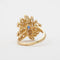 Bague 53 Bague en or jaune 750 avec saphir ovale et diamants 58 Facettes