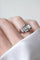 Bague 57 Bague Art Déco géométrique en platine et diamants 58 Facettes