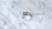 Bague 57 Bague Art Déco géométrique en platine et diamants 58 Facettes