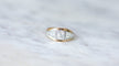 Bague 54.5 Art Déco - Bague bandeau en or rose, platine et diamants 58 Facettes